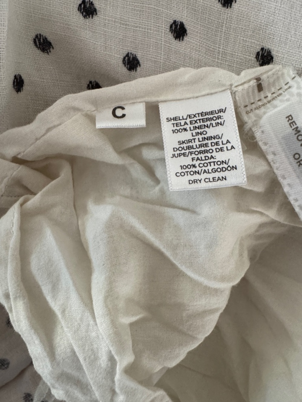 LOFT Linen Polka Dot Sleeveless Dress - Picture 6 of 6